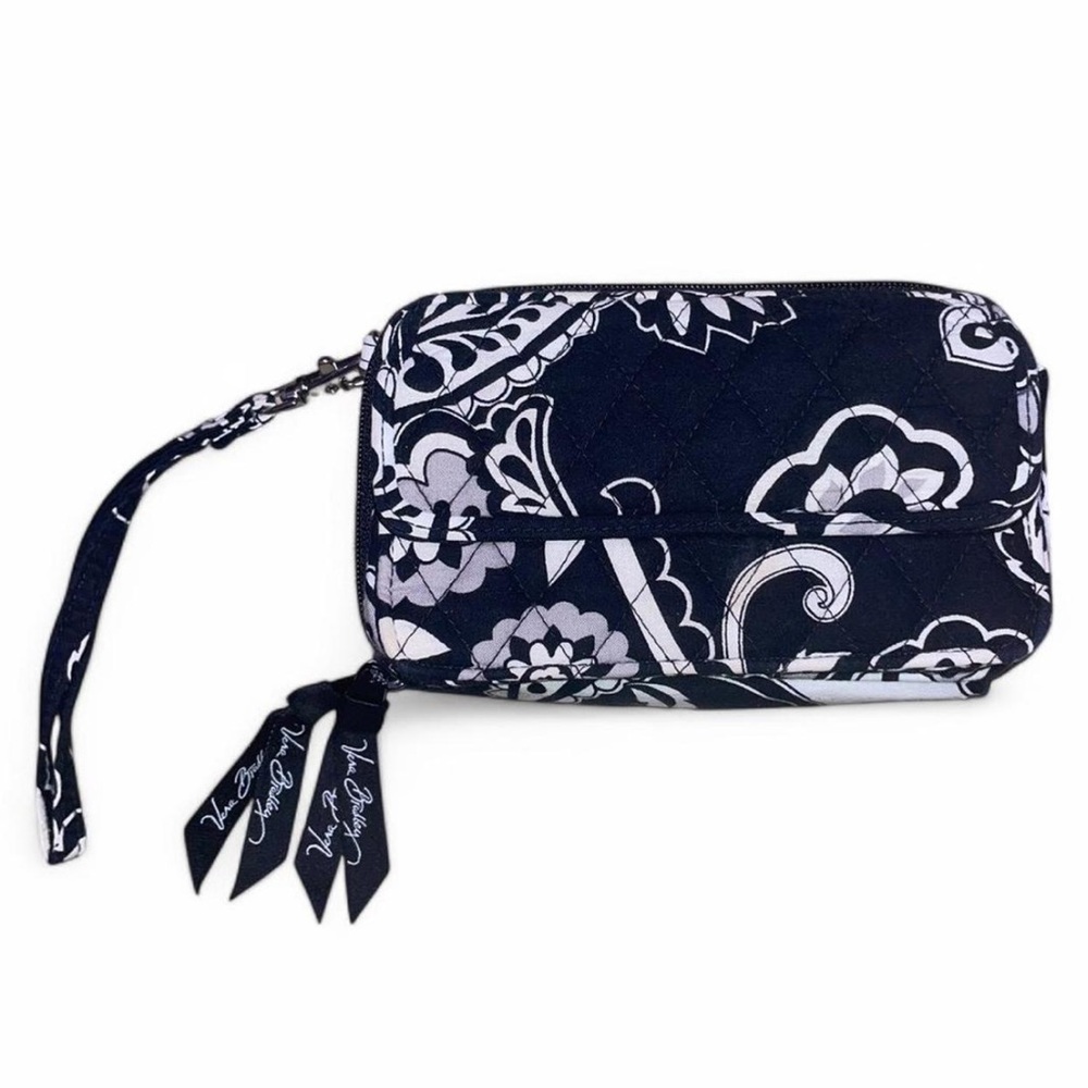 Vera Bradley Black & White paisley Wristlet Wallet